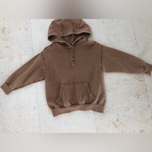 Old Navy Tan Garment-Dyed Hoodie.Size 3T